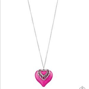 NWT Paparazzi heart necklace & earrings set
